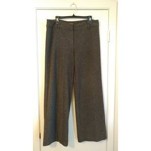 J. Jill Brown Tweed High Rise Wide Leg Dress Pant